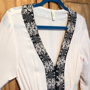 Free People Blush flowy embroidered dress sz 4